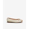 Simplet By ESquire Simple Women S Velour Ribbon Flat ShoeS Ivory