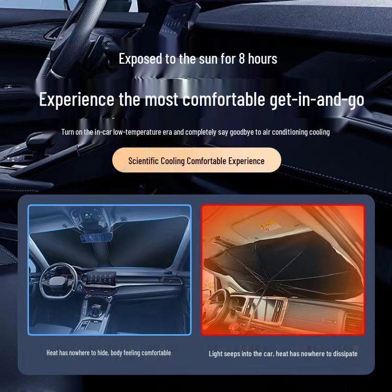 Front Windshield Sunshade - Heat Insulation & UV Protection