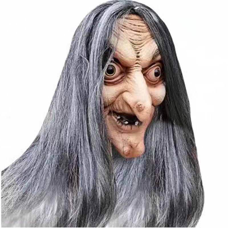 

Easter Halloween Simulated Witch Mask Escape Room Haunted House Female Ghost Headgear Party Horror Witch Props Average Size