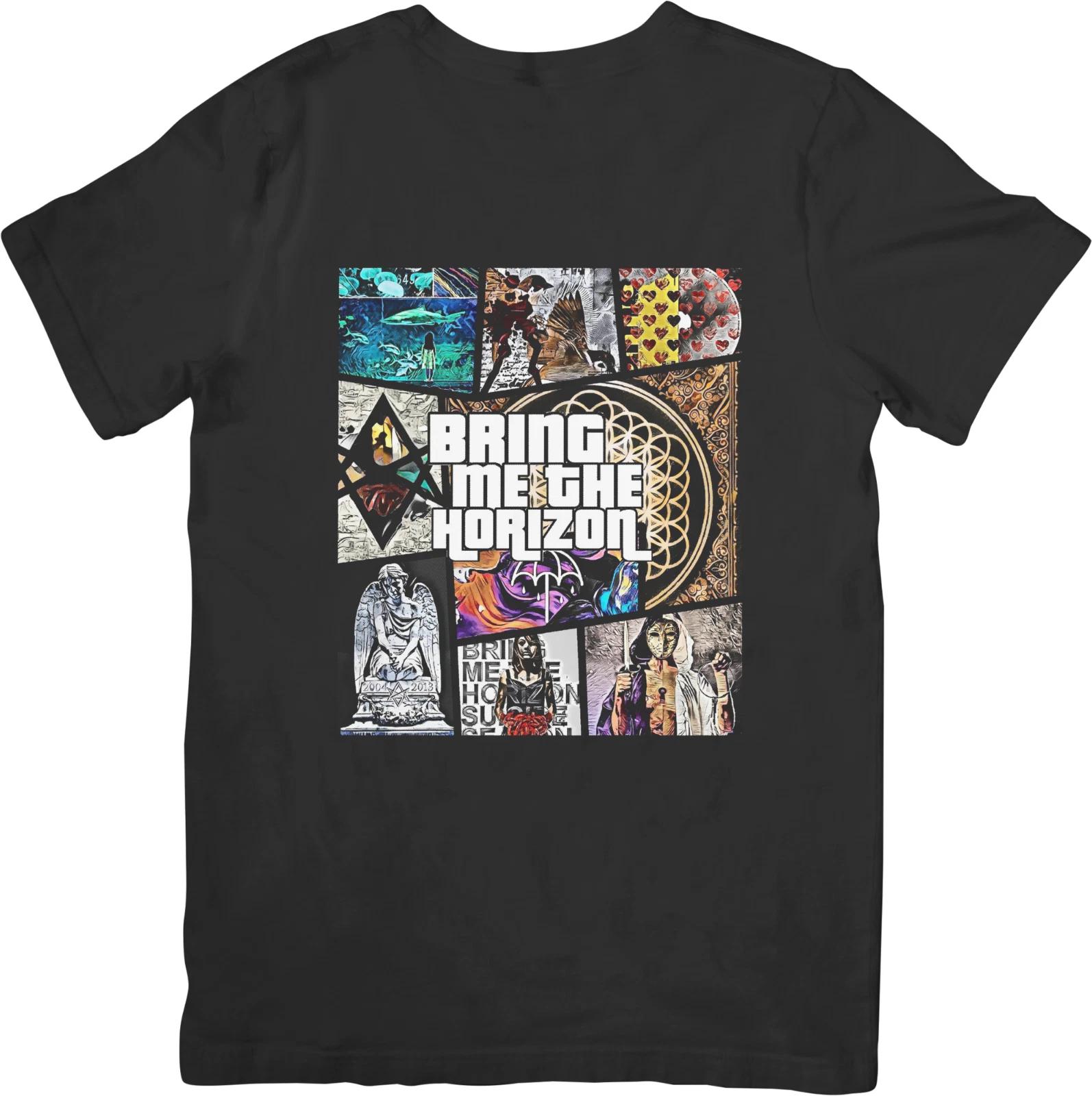 

Bring me the Horizon Музыкальная футболка из качественного хлопка для мужчин и женщин, черная M