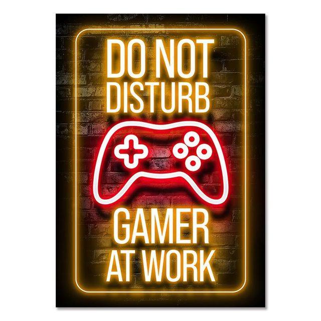 Gaming Room Decoration Poster Wall Art Video Game Canvas Painting Playroom Decor Picture for Gamer Boy Bedroom Prints Decor
