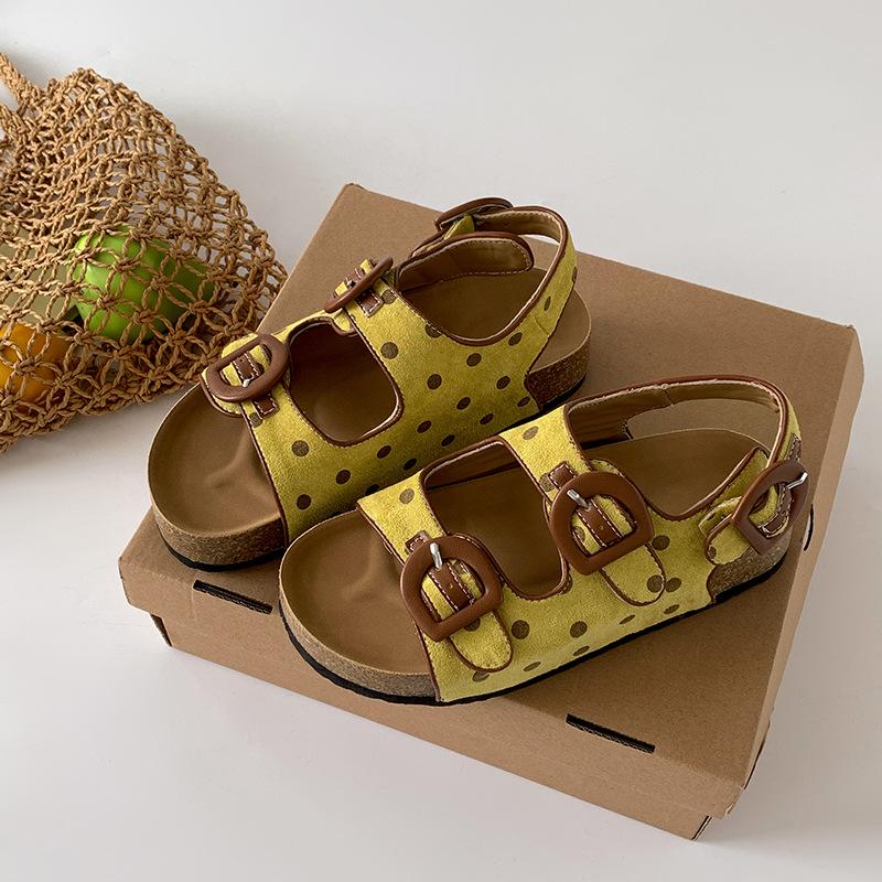 

Yellow thick-bottomed Birkenstock one-word slippers for women s summer wear, high-end non-slip and cool slippers. 35 жовтий