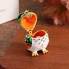 1pc Colorful Rhinestone Owl Jewelry Box, Enamel Mini Box, Exquisite Desktop Ornament Storage Box For Jewelry Storage