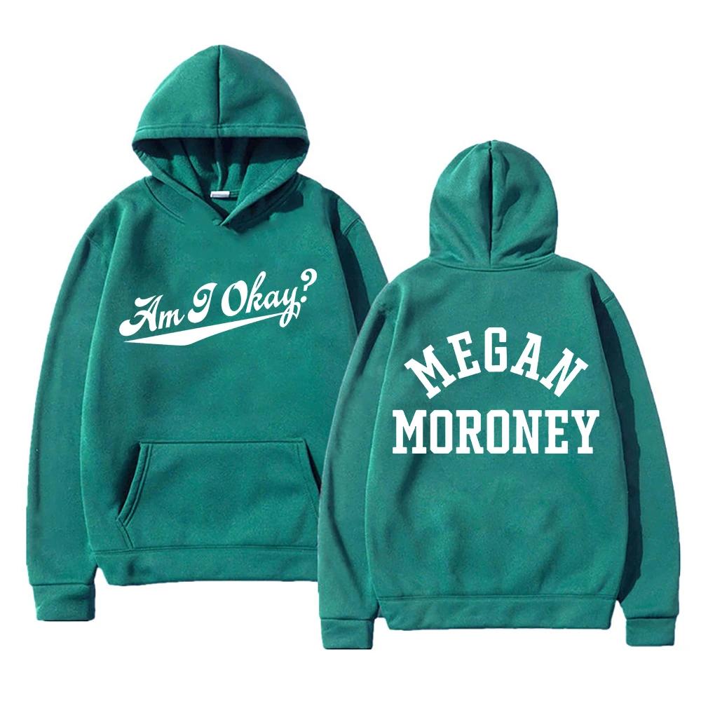 Megan Moroney Am I Okay Men's and Women's College Style Aesthetic Letter Printed Hoodie Autumn/Winter Hoodie Warm Hoodie