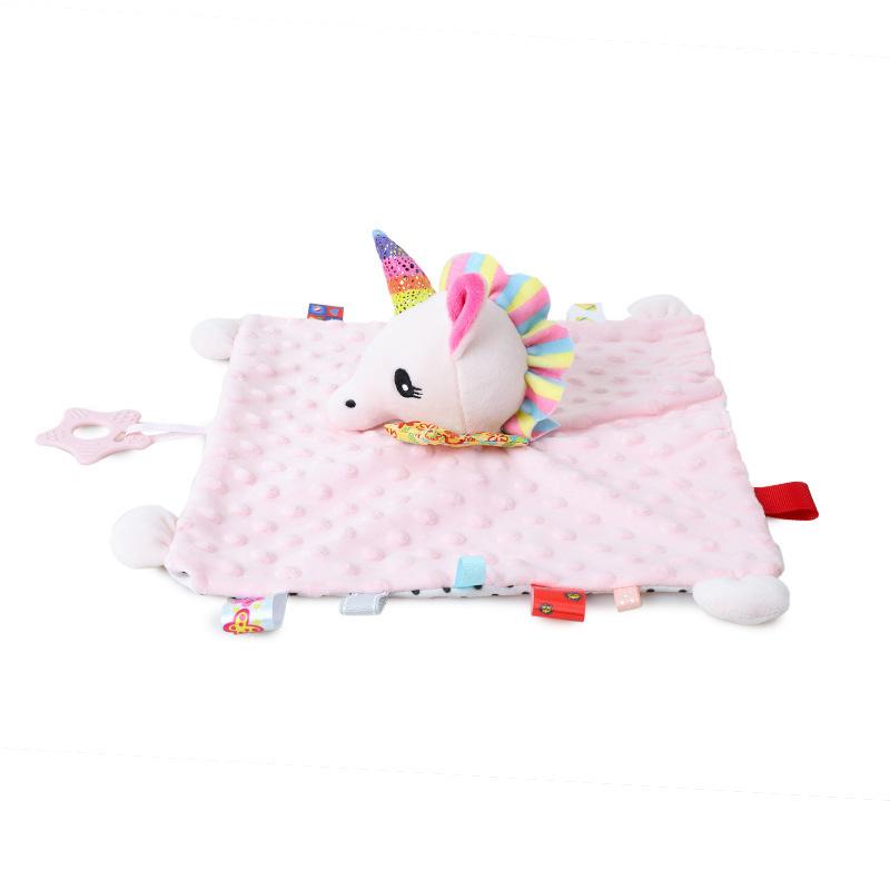 Newborn Baby Plush Car Crib Stroller Pendant Doll Comfort Blanket Educational Toy Snuggle Lovey Security Comfort Blanket