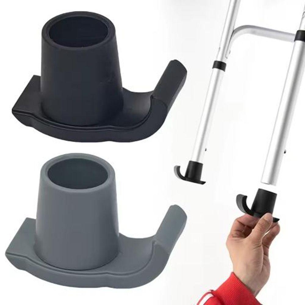 4Pcs Grey Walker Ski Glide Stability Walker Foot Pads Universal Elderly Ski Glides  For Walking Cane