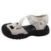 Silver high-end non-slip thick-soled bag head sandals women's 2025 new summer wear heightening soft-soled cool slippers