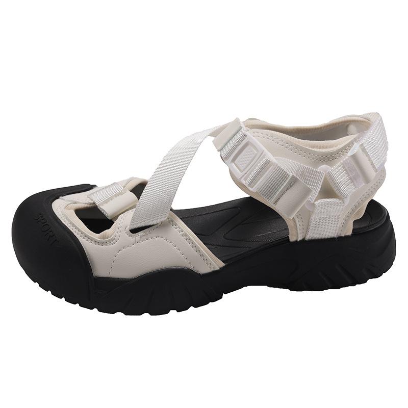 Silver high-end non-slip thick-soled bag head sandals women's 2025 new summer wear heightening soft-soled cool slippers