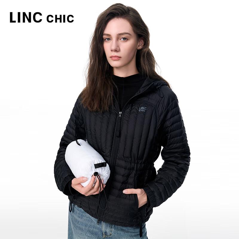 

JINYUJIE Women s Lightweight Short Hooded 90% Duck Down Jacket S