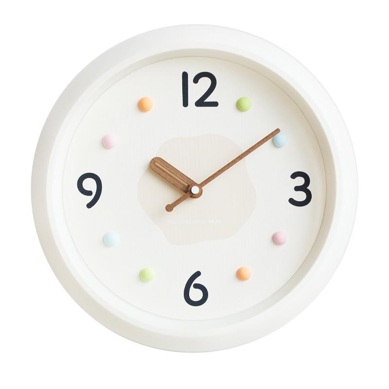 Clock Wall Clock Living Room 2025 New Home Fashion Silent Simple Creative Clock Wall Cream Wind