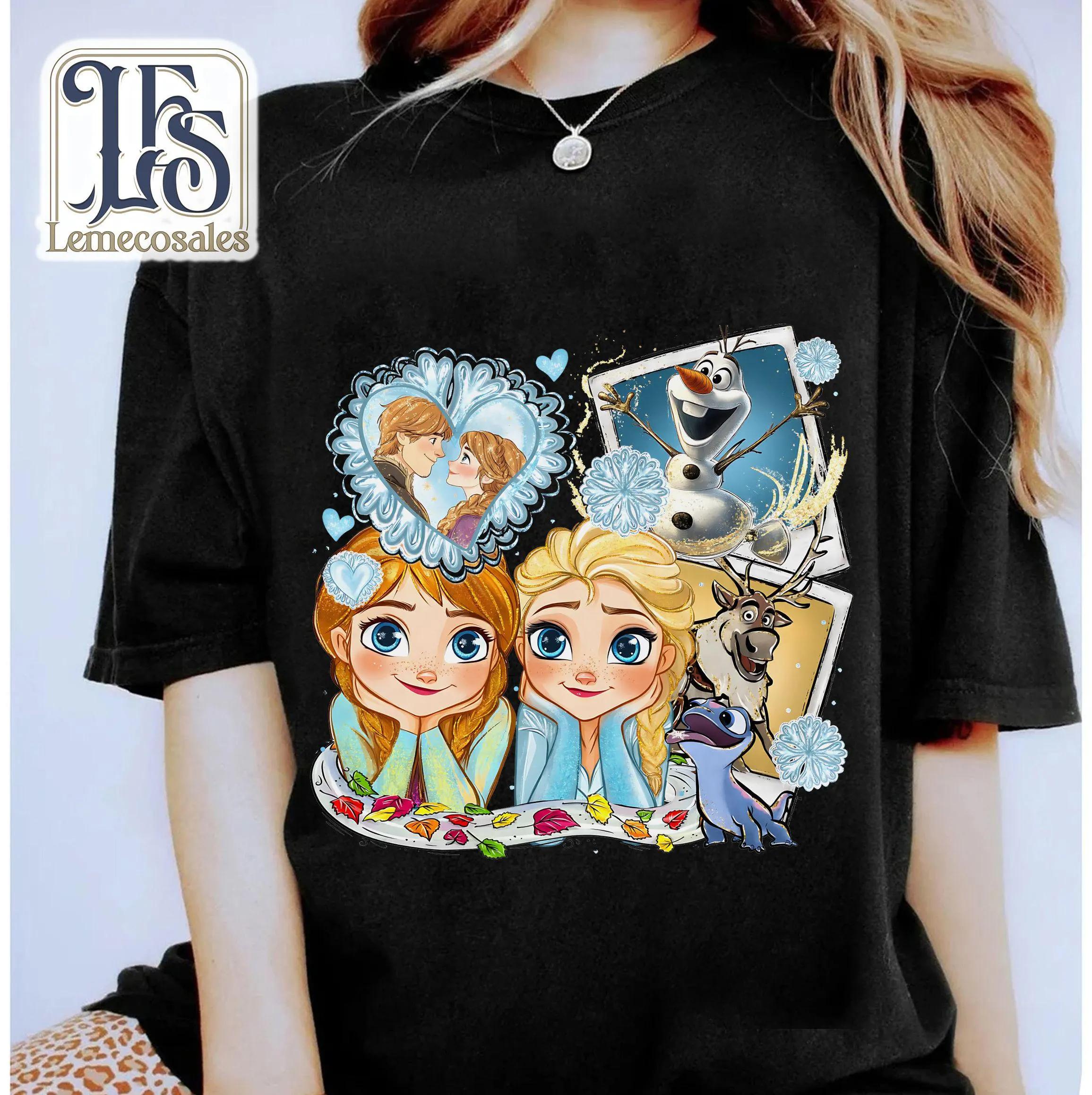 Cute Vintage   Anna and Elsa Shirts   Frozen Retro Tshirts   Birthday Girl Matching Trip   Family 2025 S