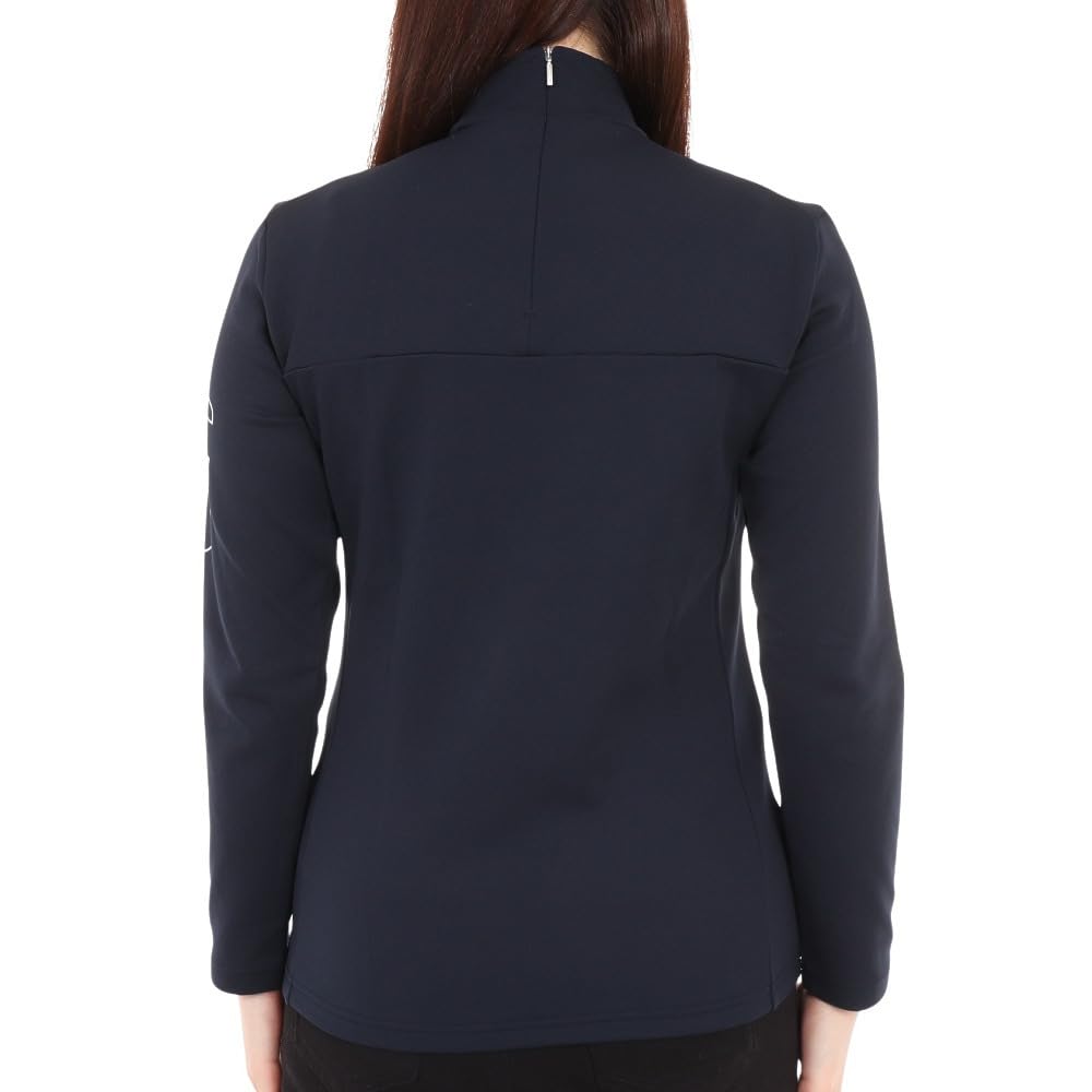 TaylorMade Club TM Brushed L/S Mock Shirt, Navy, Size L, Women's, 2023FW, TL171