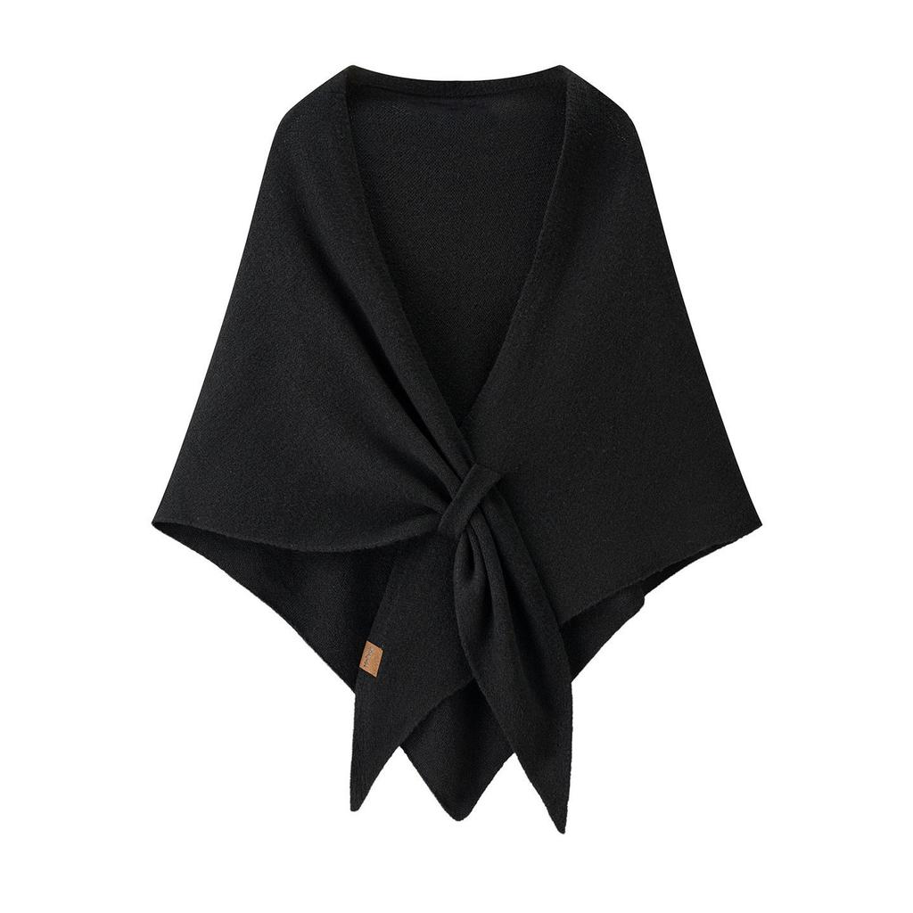 Premium Australian Wool and Cashmere Solid Color Women's Triangle Shawl-Scarf