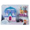 Official Disney Store Frozen Castle Micro Playset with Elsa, Anna, and Olaf Microfigures, Portable Travel Toy Playset with Handle, and Surprise Reveal
