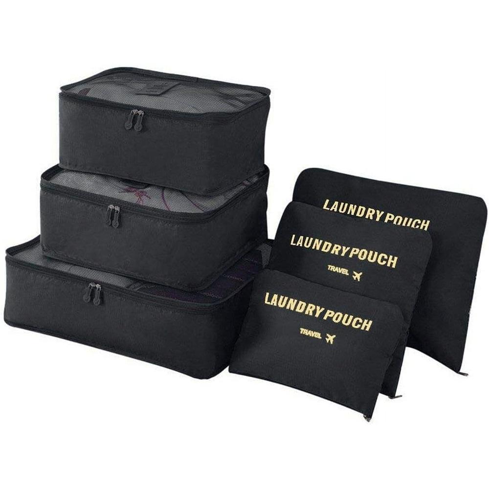 

Six-piece storage organizer travel packing bags, travel clothing storage bags for suitcases, with shoe bag