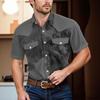 Men'S Fashionable Lapel And Shoulder Length Short Sleeved Casual Top