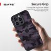 (Comes with wrist strap)IBMRS for Apple iPhone 14 pro Case 6.1 Inches camo Transparent Hard Back Shockproof TPU Frame Case