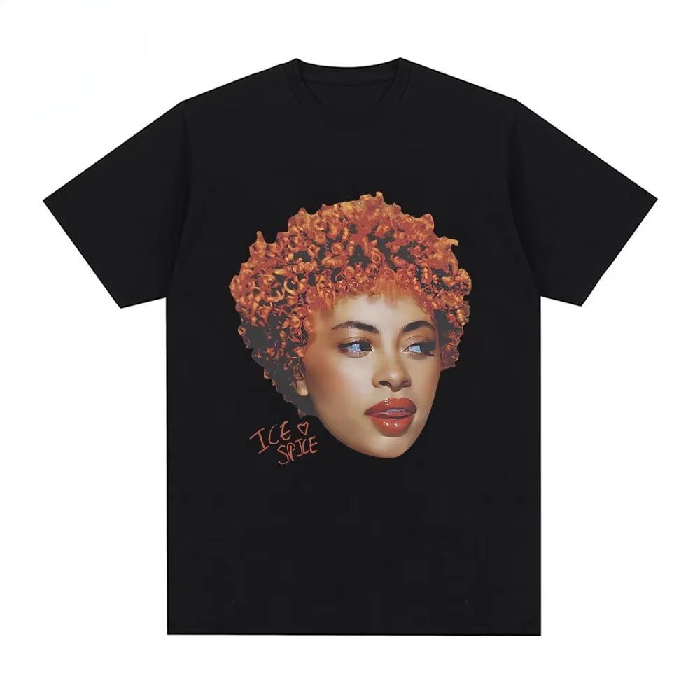 Rapper Ice Spice Graphic T Shirt Men Women's Fashion Hip Hop Street Style T-shirt Summer Casua Anime Winter Innerwear