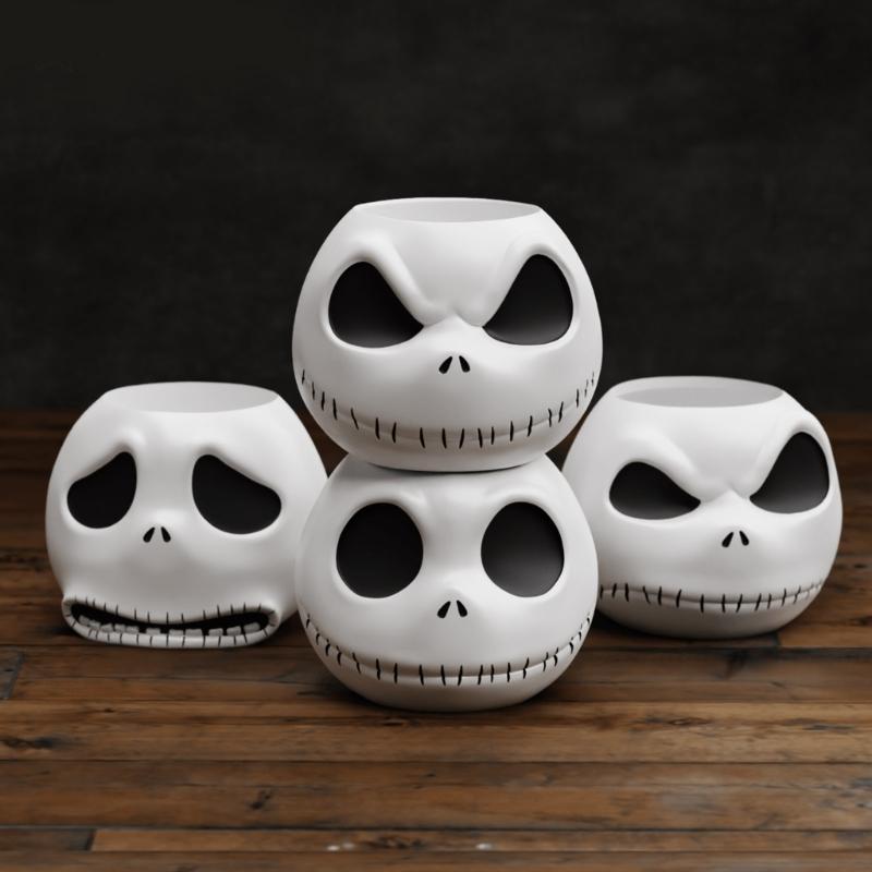 Versatile Silicone Mould for Skull Flower Pots Easy Demoulding Cement Planter Accessory for Enthusiasts Household
