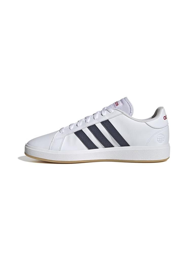 Adidas Grand Court Base EOS85 Scarlet Size Cm Men's Sneakers, White/Shadow Navy/Better (HR0230), 27.5