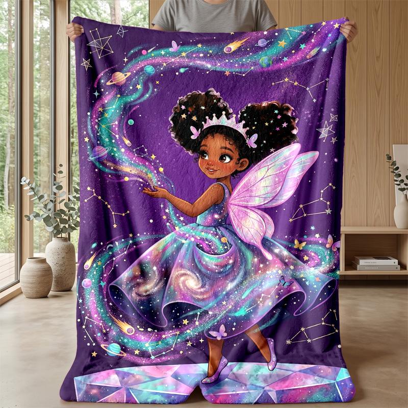 Fairy Tale Adventure Theme Blanket Lightweight Warm Flannel Blanket Decorative Throw Blanket for Home Decoration