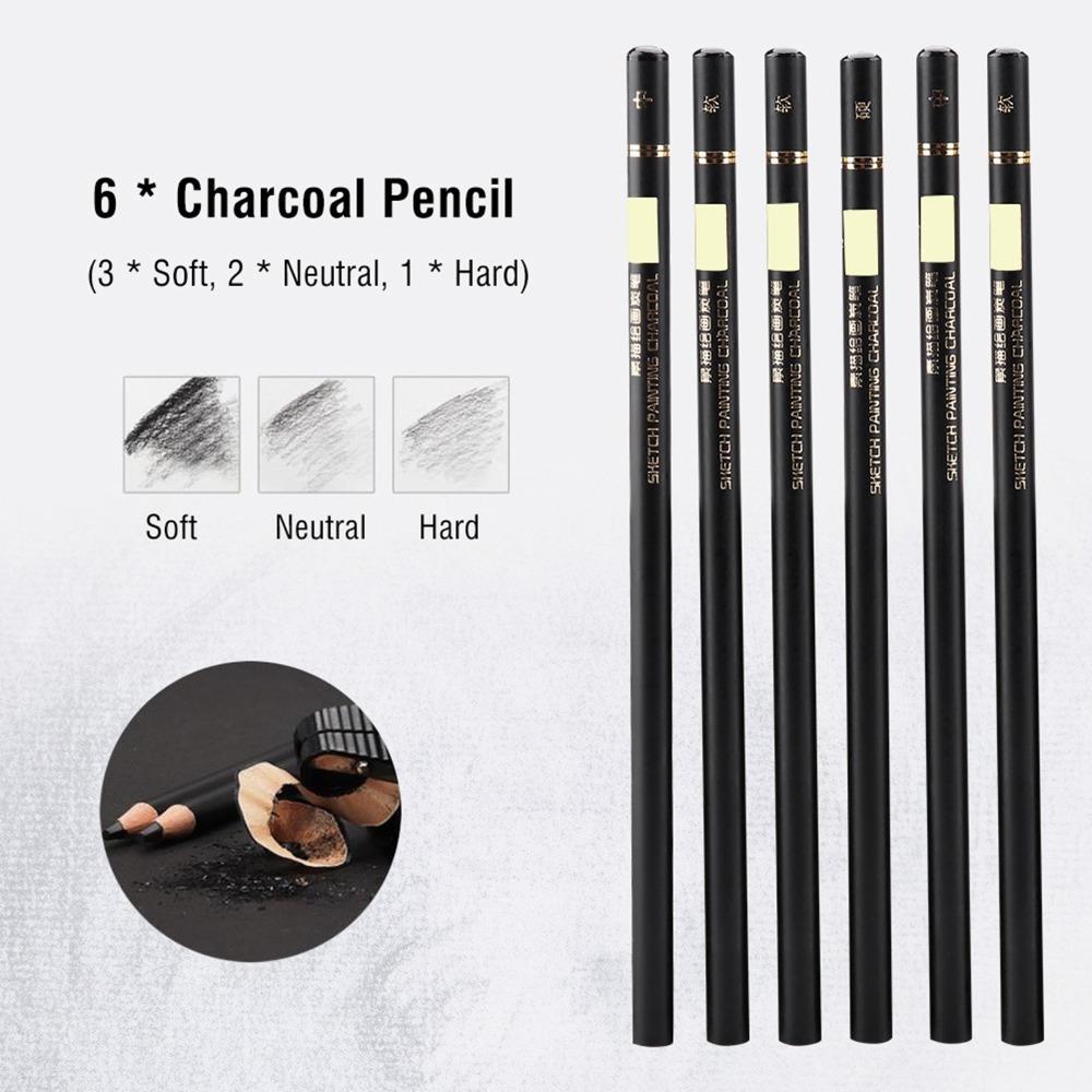 29PCS Multiple Hardness Grades 29pcs Sketch Pencil Kit Charcoal Sketch Pencils  Sketch Learning