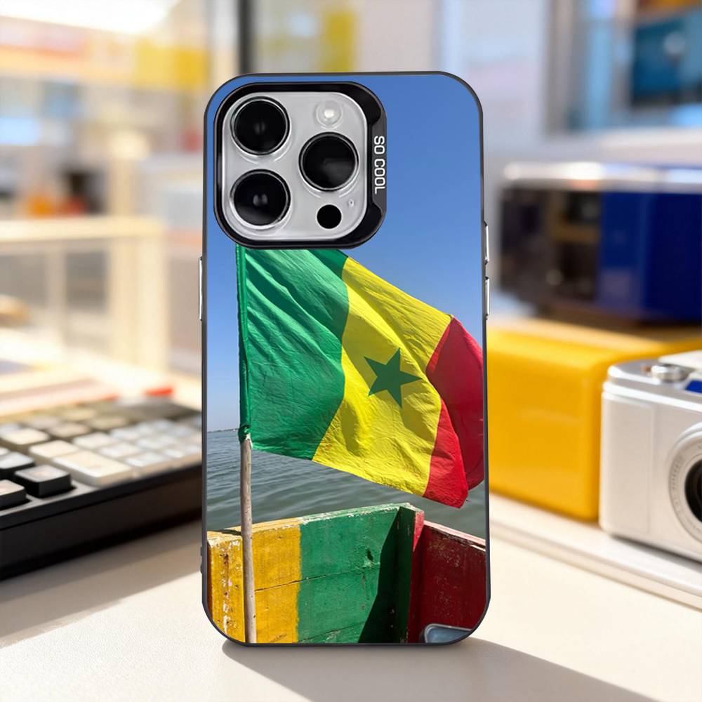 

Senegal Flag MAP For iPhone 17,16,15,14,13,12,11,Pro,Max,Plus,E,Air,Mini Anti Fall Black Matte Hard Bumper Phone Case iPhone16e
