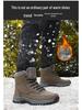 Men's Winter Plus Size High-Top Cotton Snow Boots - Thick Sole, Waterproof, Fleece-Lined for Extra Warmth