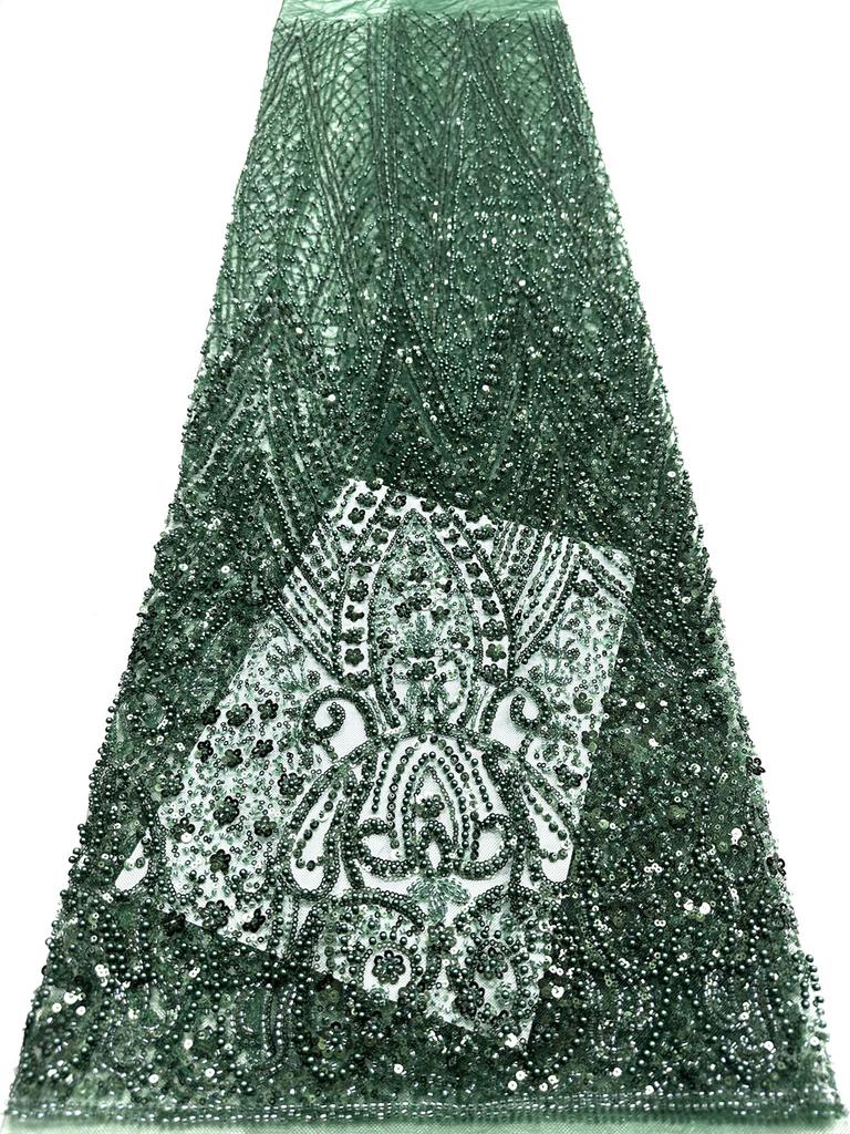 Royal Blue African Sequins Lace Fabric 2026 High Quality Tulle Lace Fabric Embroidered Beads Nigerian Fabric for Wedding Dress
