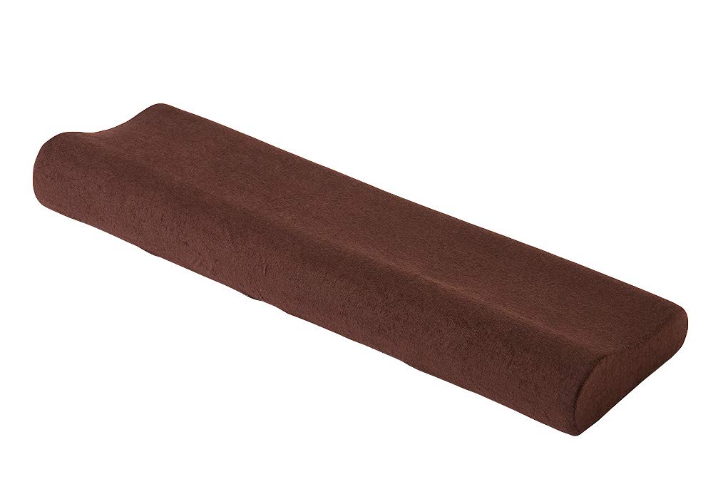 Ricomen Pillow, 100cm Wide, High-Resilience Urethane, Washable Cover, 190N, Long Pillow, Brown