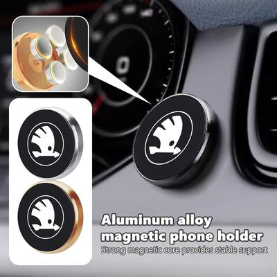Pour Skoda Support de téléphone magnétique pour voiture Autocollant de tableau de bord Accessoires de support de téléphone portable Fabia Kamiq Superb Scala Enyaq-iV MK3