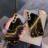 Noble Golden Curve For Samsung Galaxy S20 FE S21 S22 S23 Plus S24 Ultra 25Ultra S21+ S9+ S22Plus Golden glass phone case