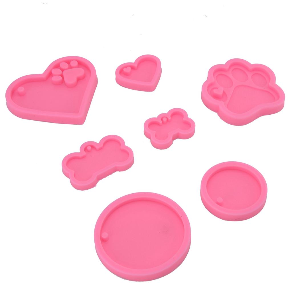 7Pcs Set Silicone Chocolate Mold DIY Cute Fondant Mold Baking Tool for Bakery Kitchen