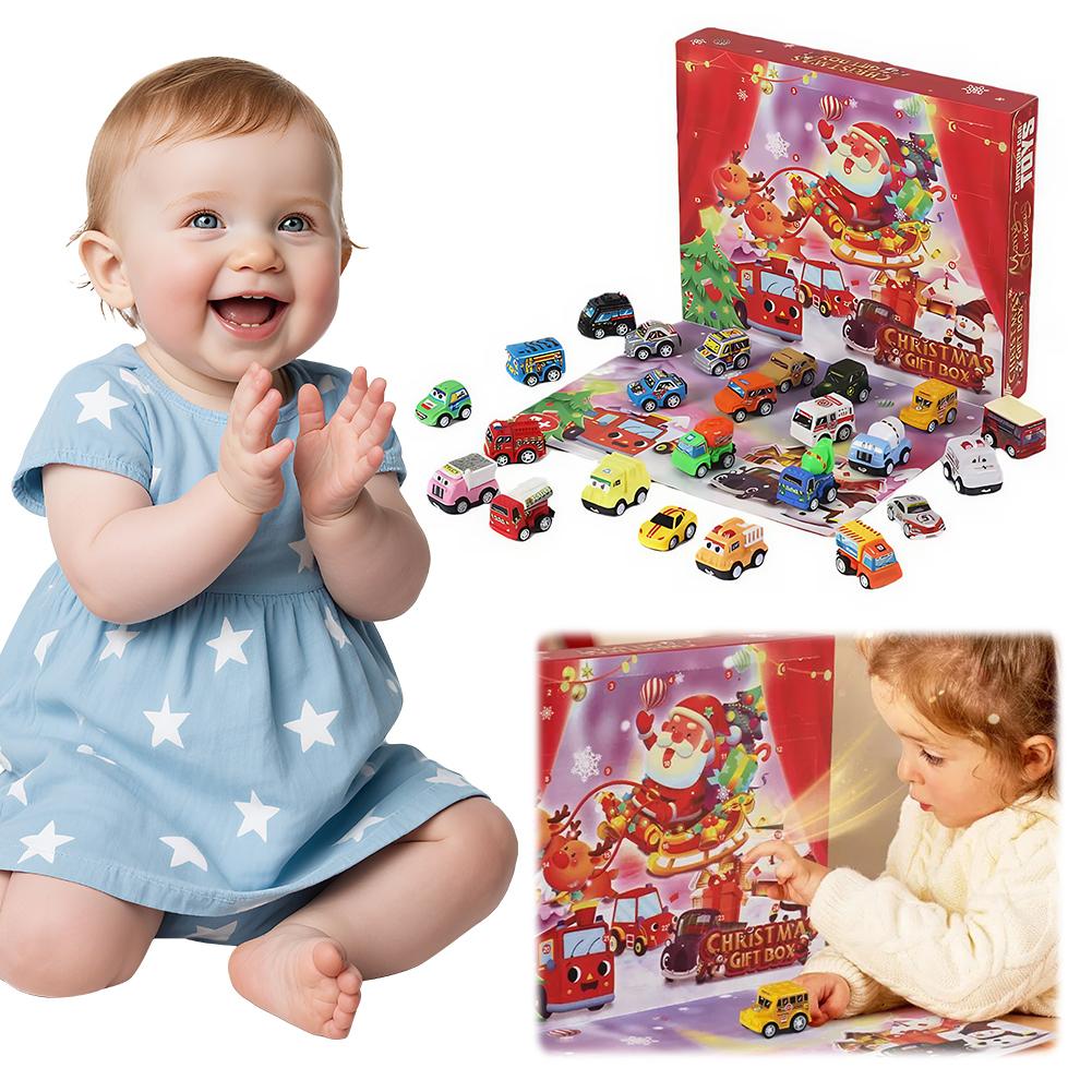 Christmas Advent Calendar 2025 Car Toys 24 Days Christmas Countdown Calendar Different Race Car Stuffer Toys Xmas Gifts For Kids