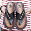 Plus Size New Arrival Summer Men Flip Flops Anti-slip Handmade Leather Slippers