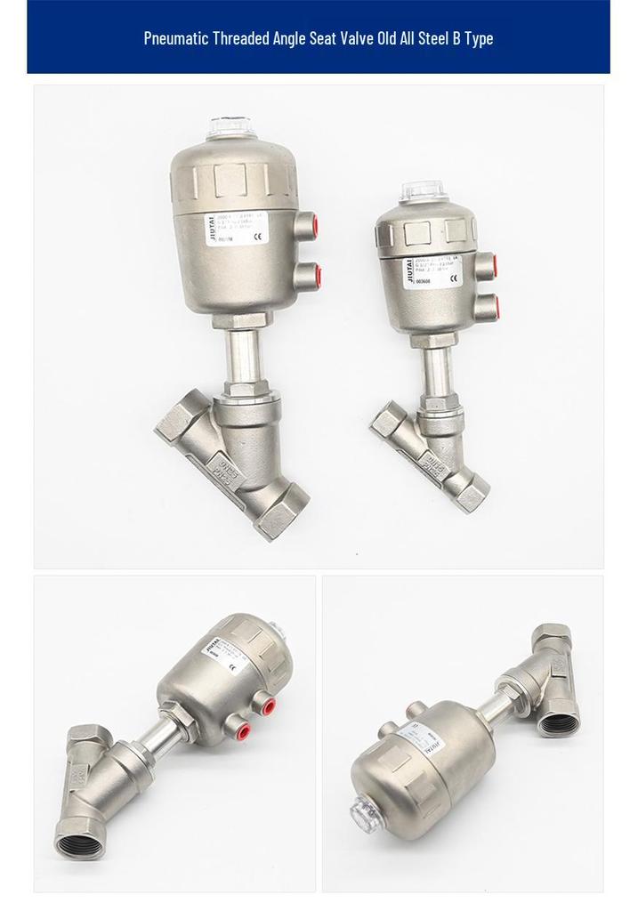 304 Stainless Steel Pneumatic Threaded Plastic Head Angle Seat Valve