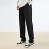 Anta Training Series Solid Color Mid Waist Fleece Straight Leg Casual Pants Men bottoms Basic-Black 952357305-1