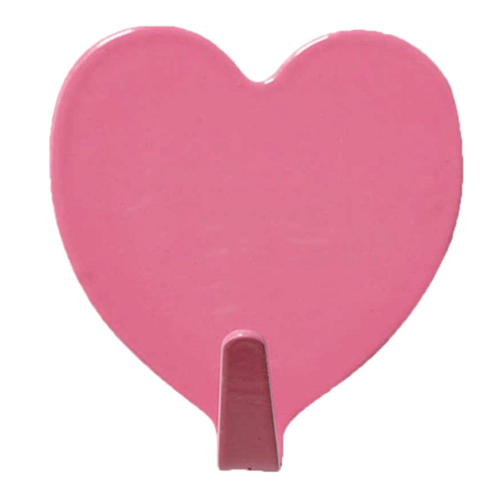 1 PC Love Stainless Steel Adhesive Hook Single Hook Clothes Hook Strong Hook