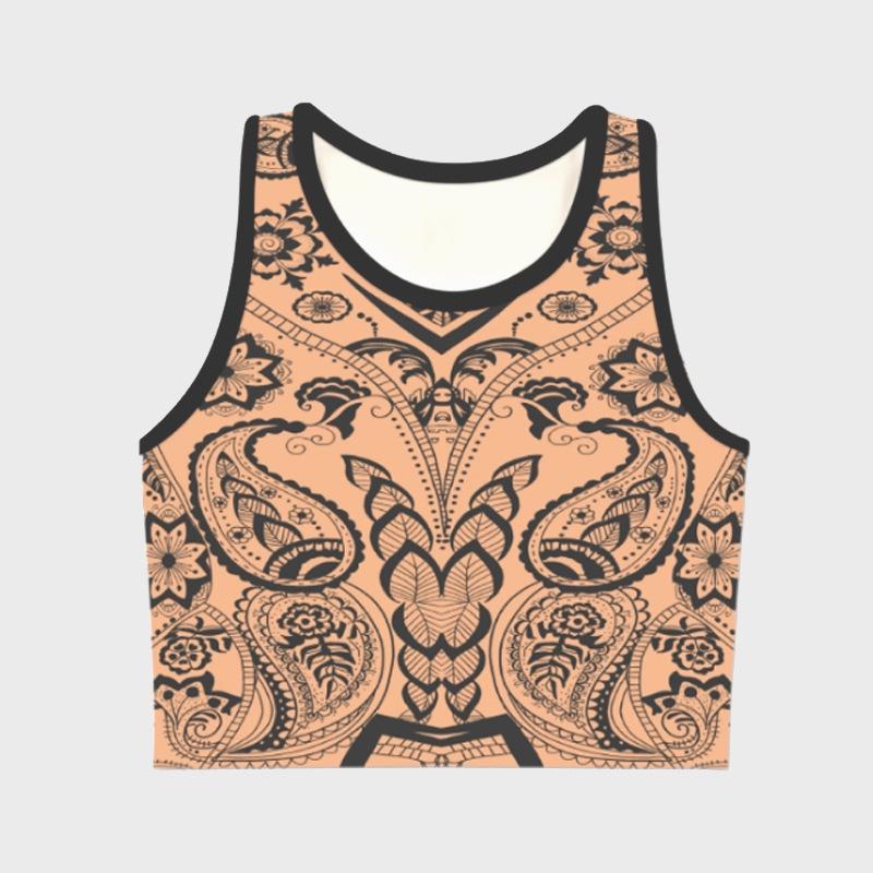 

High-Intensity Shockproof Yoga Tank Top with Chest Pads – Anti-Sagging Sport Camisole for Women M (105-120 lbs)
