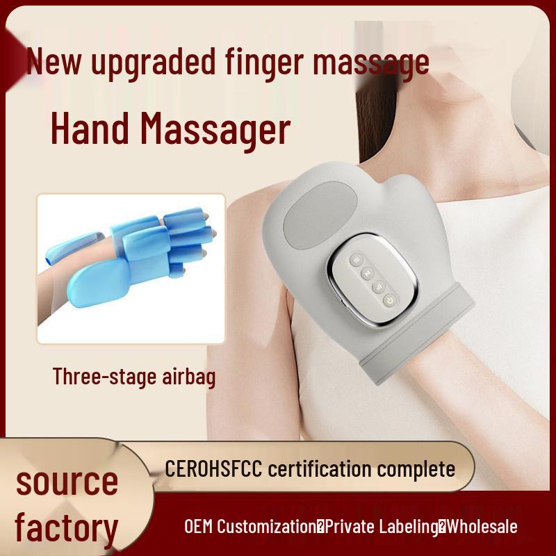 Intelligent Hand Massager with Hot Compress & Air Pressure for Fingers, Joints, and Wrist Therapy