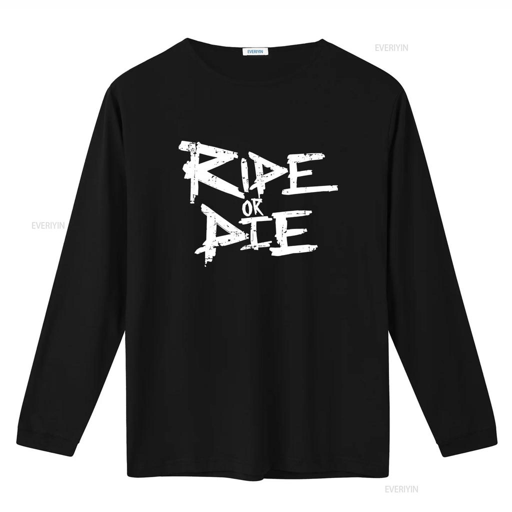 Ride Or Die T Shirt for Streetwear Fashion Casual vintage Washed streetwear designer clothes Comfortable Slightly Breathable