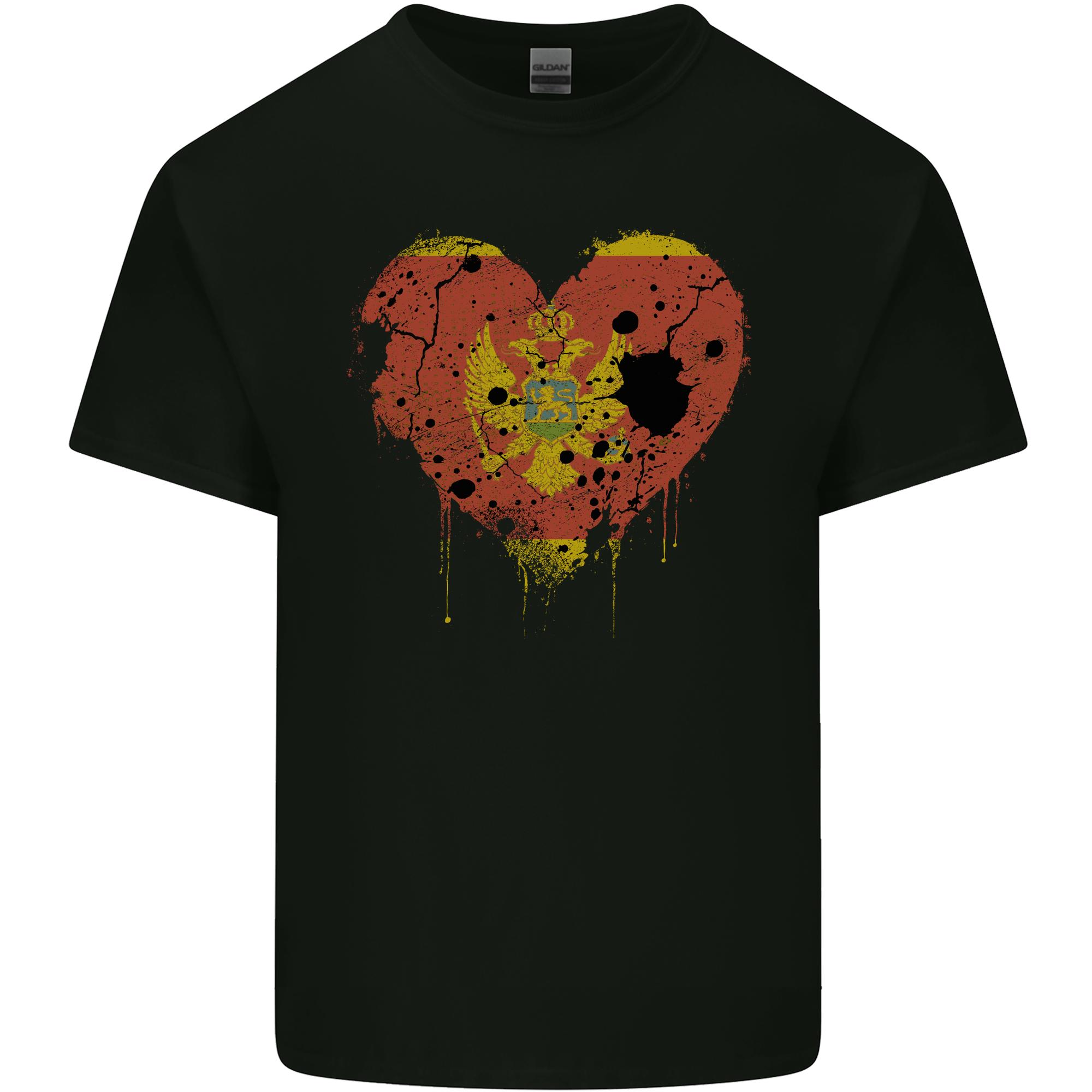 Love Montenegro Flag Montenegrin Day Football Unisexs Light Cotton TShirt S