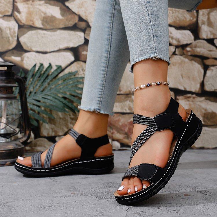 Large size wedge heel sandals women's summer new lightweight sandals women