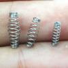 100Pcs/lot Spring Fishing Hook Barbed Swivels Hook Single Circle Fishhooks Fly Fishing Accessories Tackle