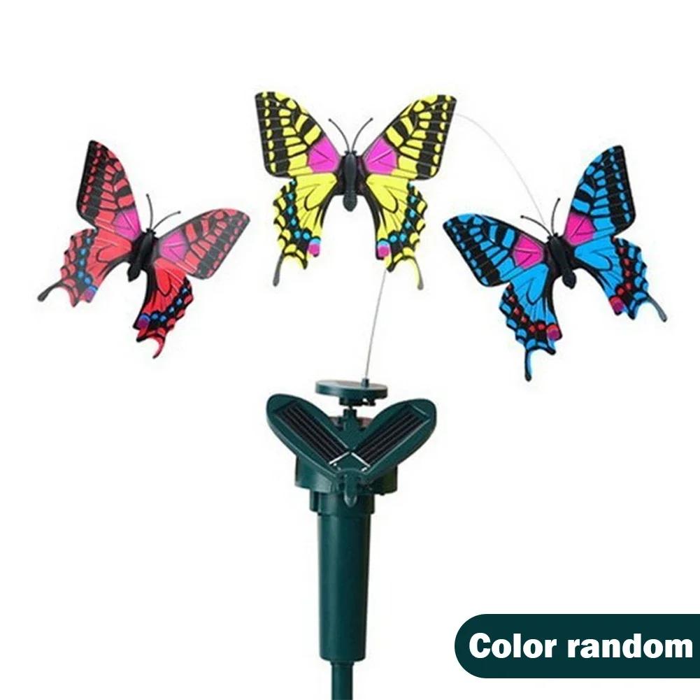 

1/2/3PCS Solar Powered Flying Butterflies Auto Flying Bird Garden Dancing Fluttering Butterfly Hummingbird Yard Home Decor