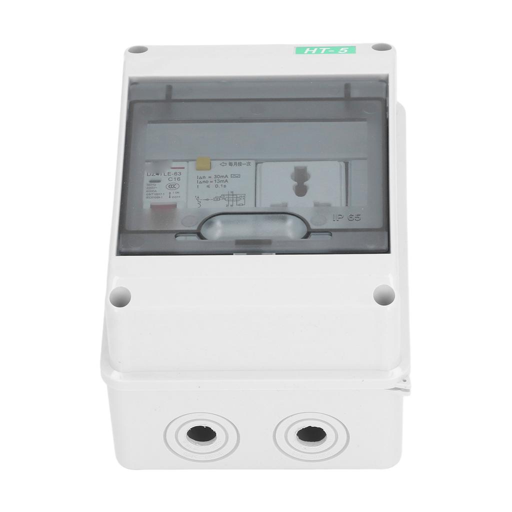 Surface Mount Distribution Box with 250VAC 10‑16A 3 Hole Socket MCB RCBO Circuit Breaker IP65 Waterp