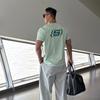 Skechers Casual Fashion Comfortable Letter Basic Logo Printed Round Neck Short Sleeve T-Shirt Unisex tops L225U197-06BE