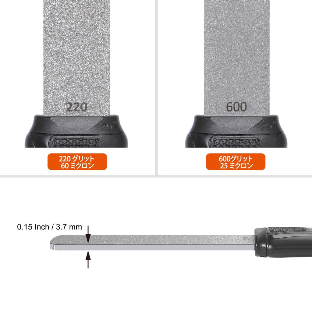 SHARPAL 120N Knife Diamond Sharpening Axe Coarse Fine Coarse Side Finishing Side 600 Stick-Type Sharpener, Double-Sided Stone, Sharpener, Sharpening,
