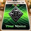 Flannel BlanketBorussia Mönchengladbach Custom Name Text Personalized Soft Warm Throw Blanket Home Decor Gift