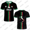 2026 New Italy Flag Print Football Jersey For Men Women T Shirt Summer Sports Quick-drying Training Tees Casual Kids/Adult Tops